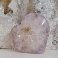 Load image into Gallery viewer, Amethyst Flower Agate Heart