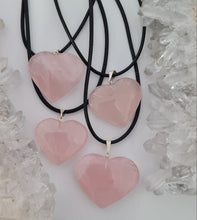 Load image into Gallery viewer, Rose Quartz Heart Necklace