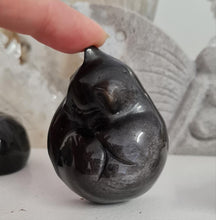 Load image into Gallery viewer, Silver Sheen Obsidian Sleeping Cat