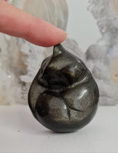 Load image into Gallery viewer, Gold Sheen Obsidian Sleeping Cat