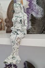 Load image into Gallery viewer, Moss Agate Mermaid - Druzy