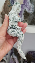 Load image into Gallery viewer, Moss Agate Mermaid - Druzy