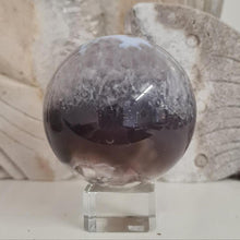 Load image into Gallery viewer, Black Flower Agate Sphere