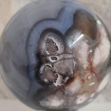 Load image into Gallery viewer, Black Flower Agate Sphere