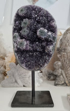 Load image into Gallery viewer, Amethyst with Stalactite Eyes on Stand