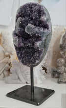 Load image into Gallery viewer, Amethyst with Stalactite Eyes on Stand