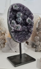 Load image into Gallery viewer, Amethyst with Stalactite Eyes on Stand