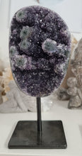 Load image into Gallery viewer, Amethyst with Stalactite Eyes on Stand