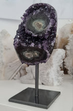 Load image into Gallery viewer, Amethyst with Stalactite Eyes on Stand