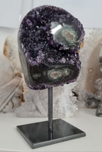Load image into Gallery viewer, Amethyst with Stalactite Eyes on Stand