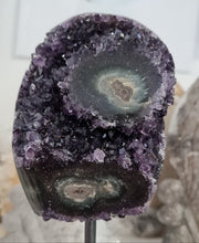 Load image into Gallery viewer, Amethyst with Stalactite Eyes on Stand