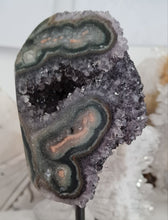 Load image into Gallery viewer, Amethyst with Stalactite Eyes on Stand