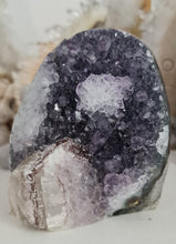 Load image into Gallery viewer, Amethyst with Calcite Inclusions Cutbase
