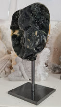 Load image into Gallery viewer, Black Galaxy Amethyst with Stalactite Eye on Stand