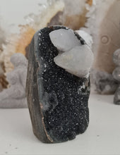 Load image into Gallery viewer, Black Galaxy Amethyst with Calcite Inclusions