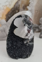 Load image into Gallery viewer, Black Galaxy Amethyst with Calcite Inclusions