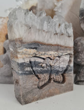 Load image into Gallery viewer, Butterfly Carving Stone Quartz Cluster