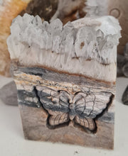 Load image into Gallery viewer, Butterfly Carving Stone Quartz Cluster