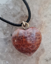 Load image into Gallery viewer, Fire Agate Heart Pendant