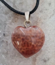 Load image into Gallery viewer, Fire Agate Heart Pendant