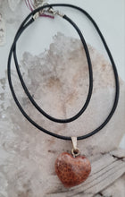 Load image into Gallery viewer, Fire Agate Heart Pendant
