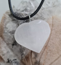 Load image into Gallery viewer, Selenite Heart Pendant
