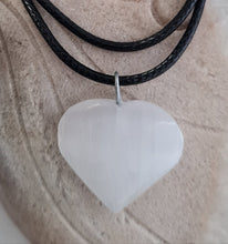 Load image into Gallery viewer, Selenite Heart Pendant
