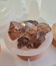 Load image into Gallery viewer, Selenite Cleansing Bowl with Smoky Quartz Lamp