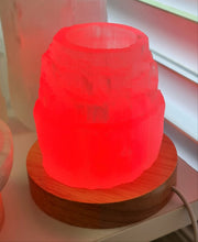 Load image into Gallery viewer, Selenite Tealight Holder Colour Changing Lamp