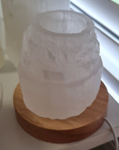Load image into Gallery viewer, Selenite Tealight Holder Colour Changing Lamp