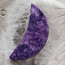 Load image into Gallery viewer, Charoite Crescent Moon A Grade