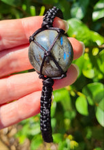 Load image into Gallery viewer, Labradorite Macrame Bracelet