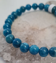 Load image into Gallery viewer, Blue Apatite Bracelet - 6 mm