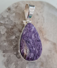 Load image into Gallery viewer, Charoite Stirling Silver Pendant