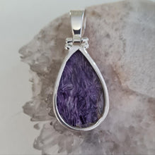 Load image into Gallery viewer, Charoite Stirling Silver Pendant