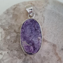 Load image into Gallery viewer, Charoite Stirling Silver Pendant