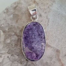Load image into Gallery viewer, Charoite Stirling Silver Pendant