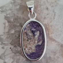 Load image into Gallery viewer, Charoite Stirling Silver Pendant
