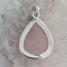 Load image into Gallery viewer, Rose Quartz Stirling Silver Pendant