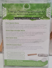 Load image into Gallery viewer, Energy Cleansing Smudge Kits - Clear Quartz