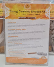 Load image into Gallery viewer, Energy Cleansing Smudge Kits - Citrine