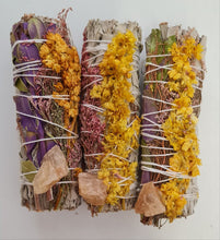 Load image into Gallery viewer, Smudge Stick - White Sage, Sunflower and Citrine