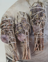 Load image into Gallery viewer, Smudge Stick - White Sage, Lavender and Amethyst