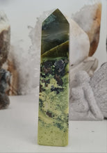 Load image into Gallery viewer, Serpentine with Pyrite Tower
