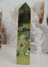 Load image into Gallery viewer, Serpentine with Pyrite Tower