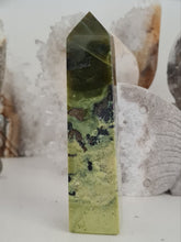 Load image into Gallery viewer, Serpentine with Pyrite Tower