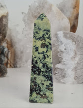 Load image into Gallery viewer, Serpentine with Pyrite Tower