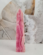 Load image into Gallery viewer, Rhodochrosite with Pyrite Tower