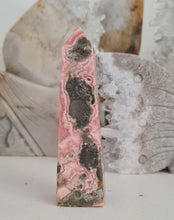 Load image into Gallery viewer, Rhodochrosite with Pyrite Tower