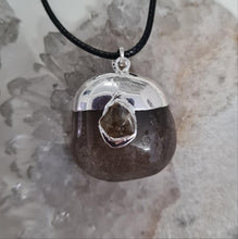 Load image into Gallery viewer, Smoky Quartz Tumbled Stone Necklace